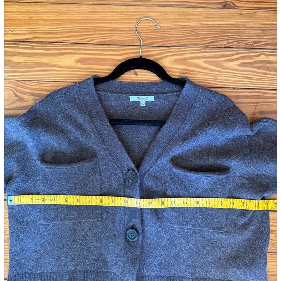 Madewell Wool Cropped Cardigan Sweater – Brown, Size L - Picture 6 of 6